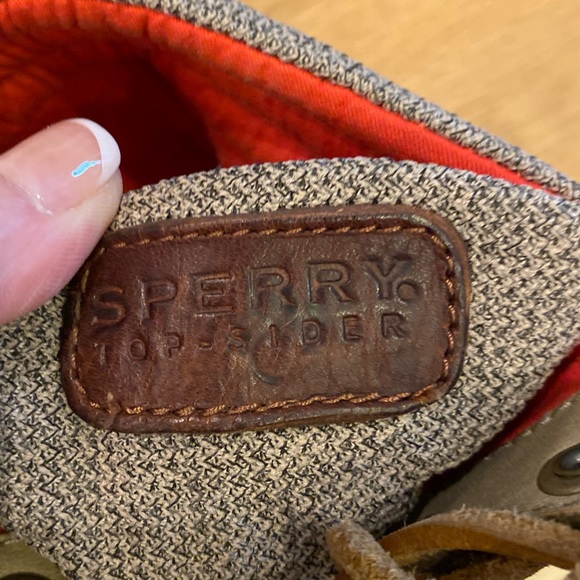 Sperry Womens Lace Up Ankle Boots Olive Green & Brown Leather / Size 7.5 - Picture 9 of 9